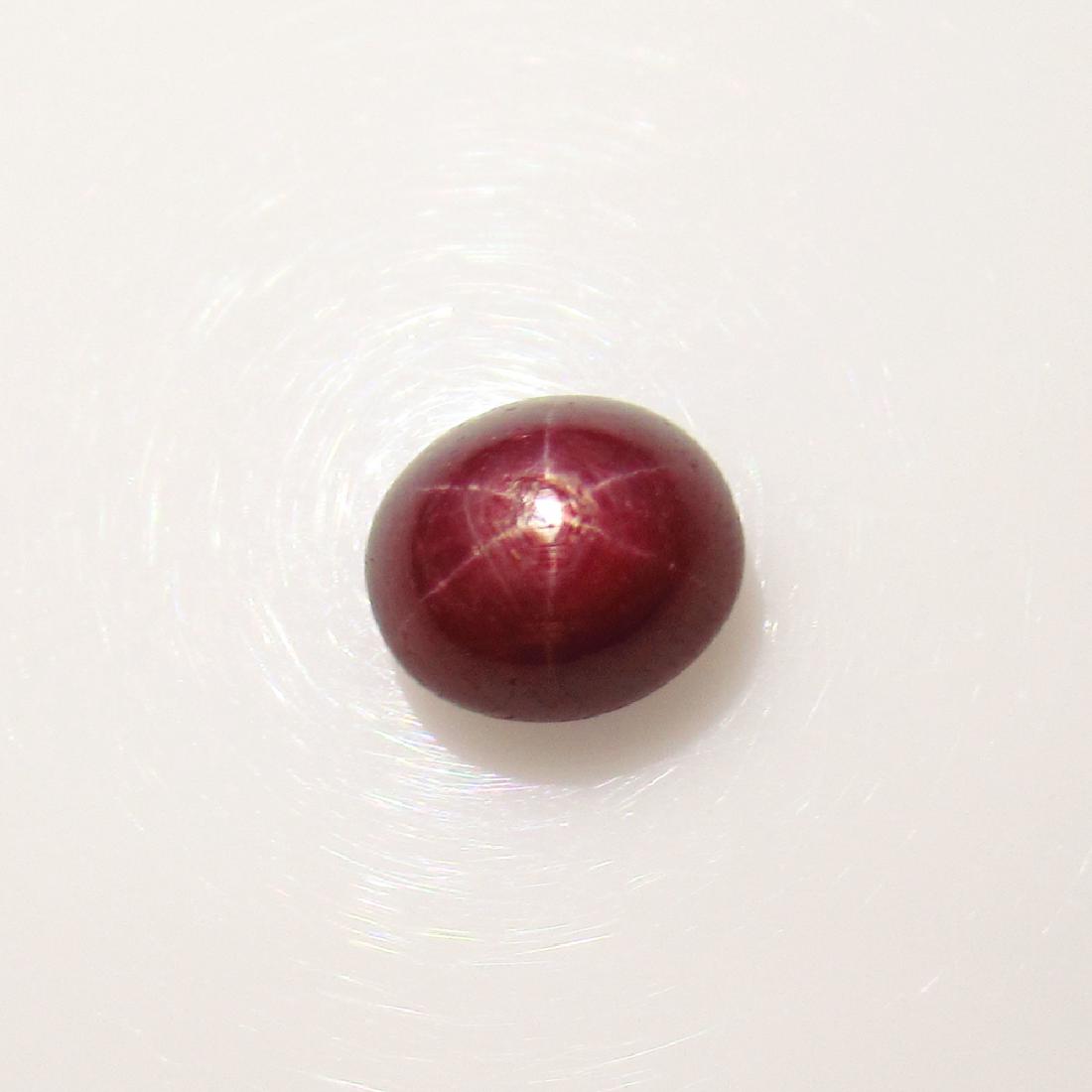3.05 Ct Genuine Six Line Red Star Ruby 8X7 mm Oval Cab (1 of 2)
