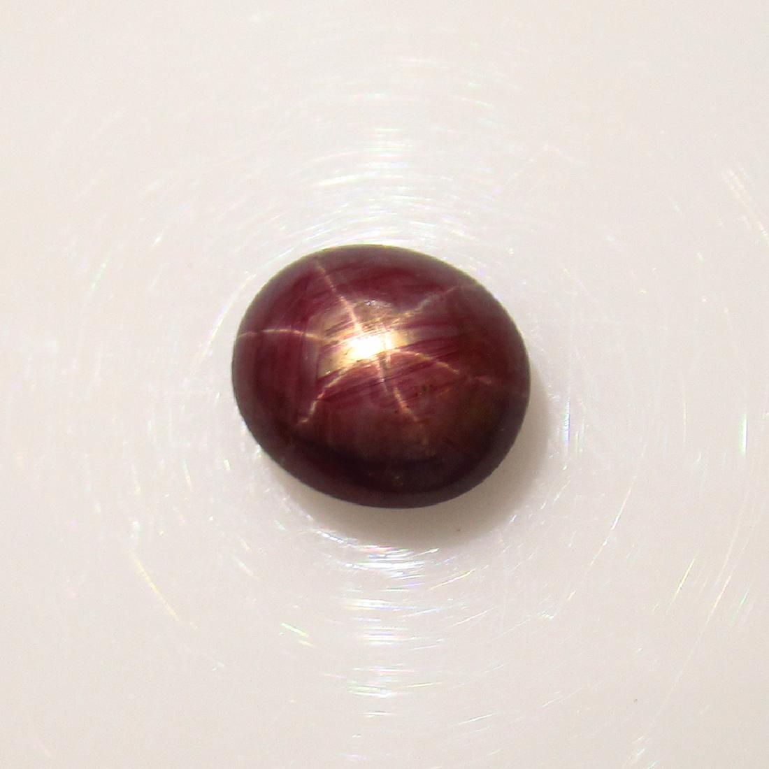 2.75 Ct Genuine Six Line Red Star Ruby 8X7 mm Oval Cab (1 of 2)
