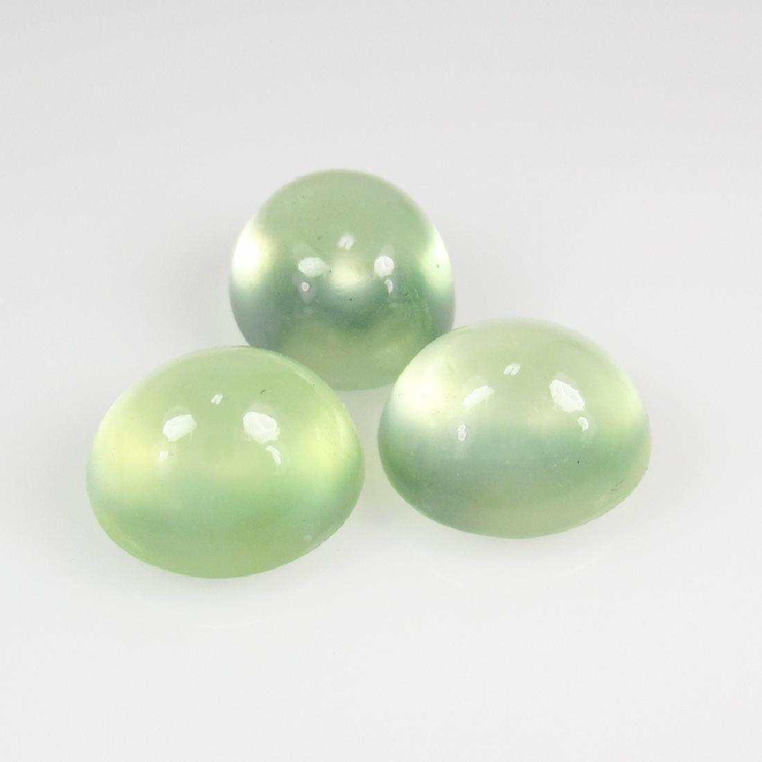 10.23 Ct Genuine 3 Prehnite Matching Oval Set (1 of 2)