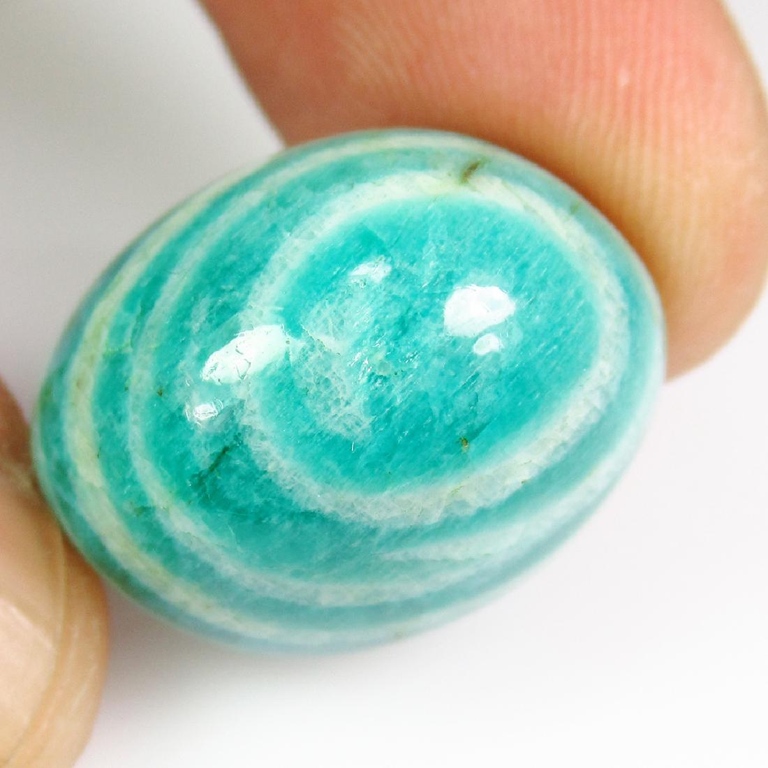 23.71 Ct Genuine Green Zebra Apatite 23X15.5 mm Oval: No Reserve! Title: 23.71 Ct Genuine Green Zebra Apatite 23X15.5 mm Oval Cab Stone Clarity: VVS Loose Gemstone: Natural Zebra Apatite Carat Weights: 23.71 Size / Dimensions: 20.00 x 15.50 x 11.70 mm Na