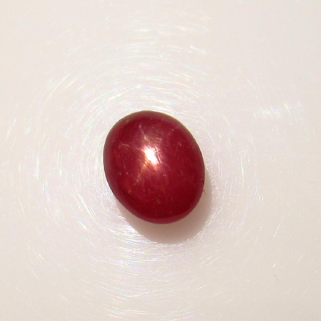 1.86 Ct Genuine Six Line Red Star Ruby Oval Cab (1 of 2)