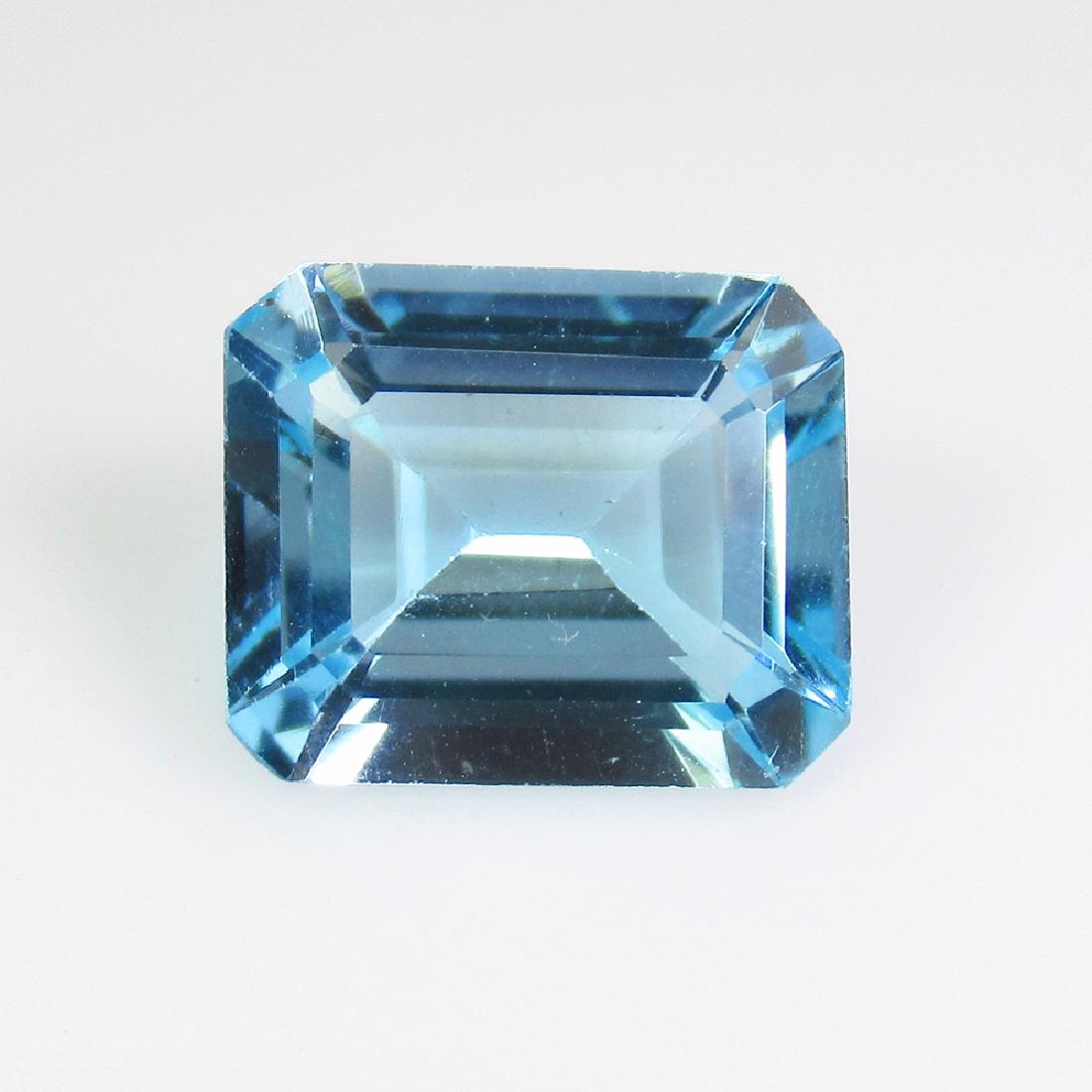 6.42 Ct Genuine Sky Blue Topaz 12X10 mm Emerald Cut (1 of 2)