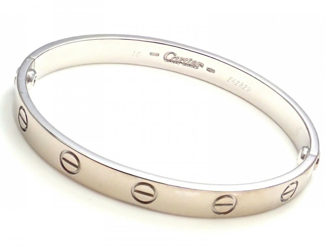 Cartier 18k White Gold Love Bracelet