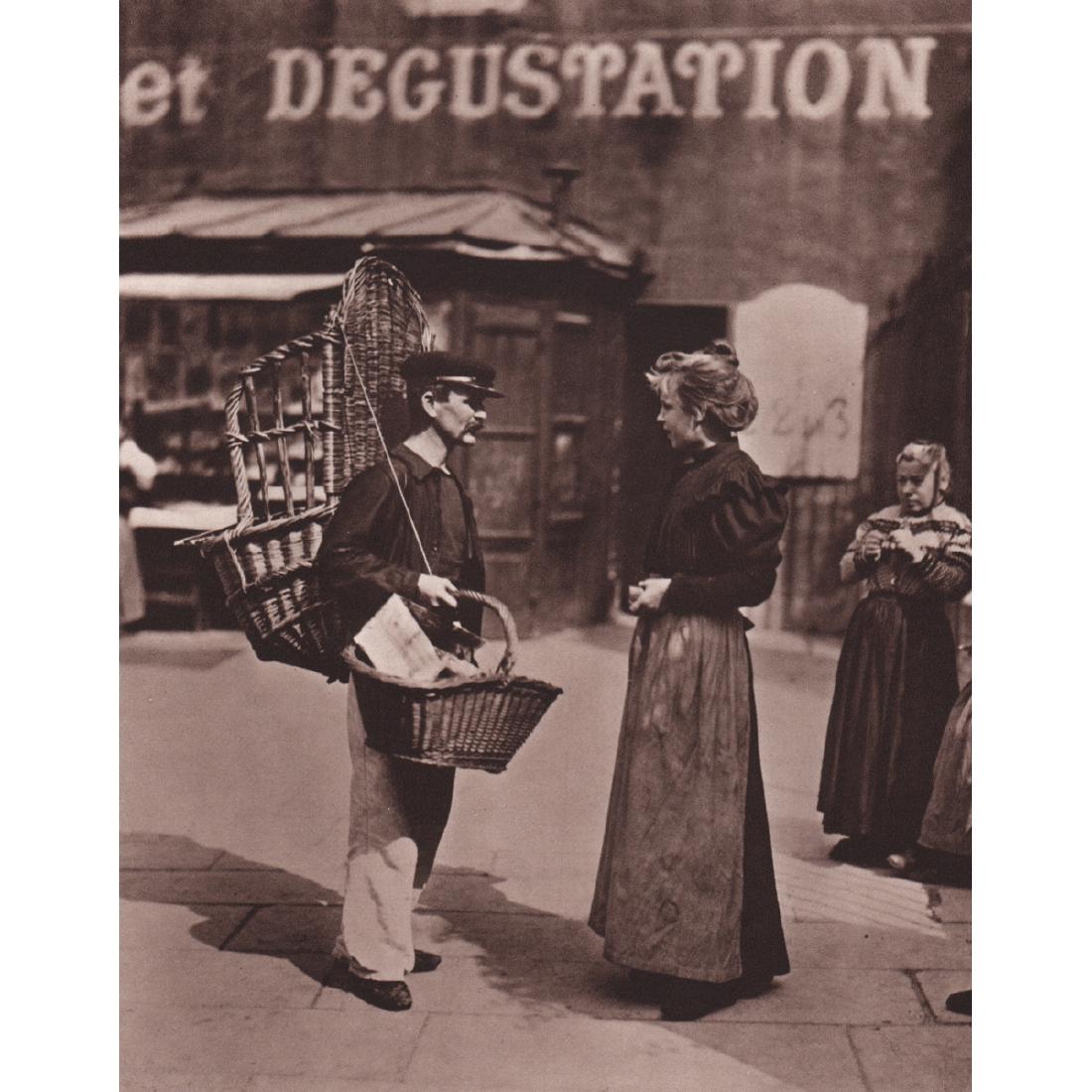 EUGENE ATGET - On the Streets of Paris: Artist: EUGENE ATGET Print Title: On the Streets of Paris Medium: Sheet-Fed Gravure Printing Date: 1960's Printed in Switzerland Image Size approx: 6 x 8 inches Jean-Eugène-Auguste Atget (1857-1927)