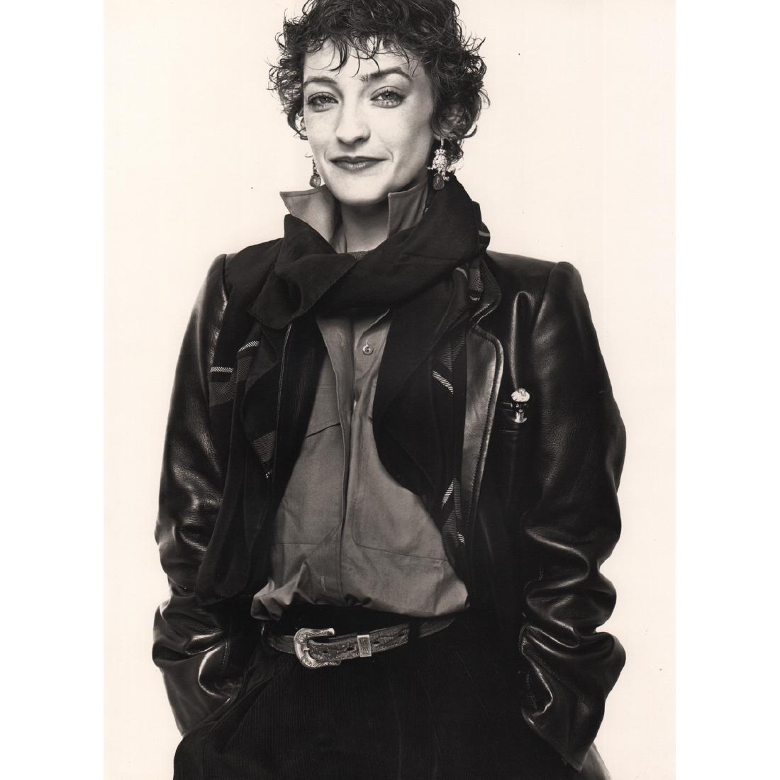 RICHARD AVEDON - Loulou de la Falaise - Fashion: Artist: RICHARD AVEDON Print Title: Loulou de la Falaise - Fashion Consultant, Paris 1977 Medium: Duo-tone Engraving Printing Date: 1990's Printed in Italy Image Size approx: 11 x 14 inches Richard Av