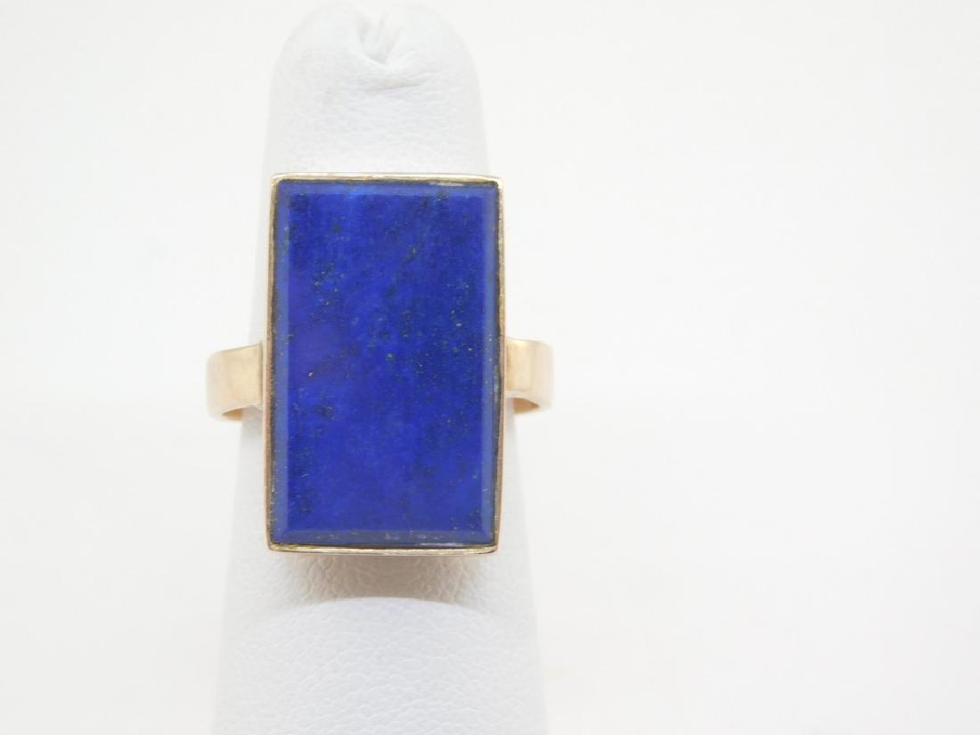 10k Yellow Gold Lapis Ring 6.4 grams size 3.5 (1 of 7)