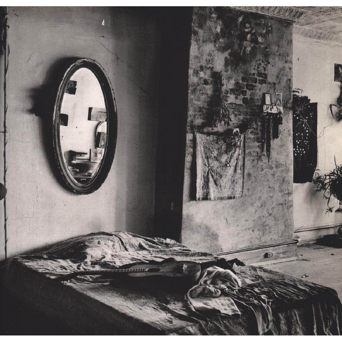 WALKER EVANS - Mary Franks Bed, New York City 1959: Artist: WALKER EVANS Print Title: Mary Franks Bed, New York City 1959 Beautifully printed, tissue covered gravure from the 1960s Medium: Sheet-fed Gravure Printing Date: 1960's Printed in the USA Imag