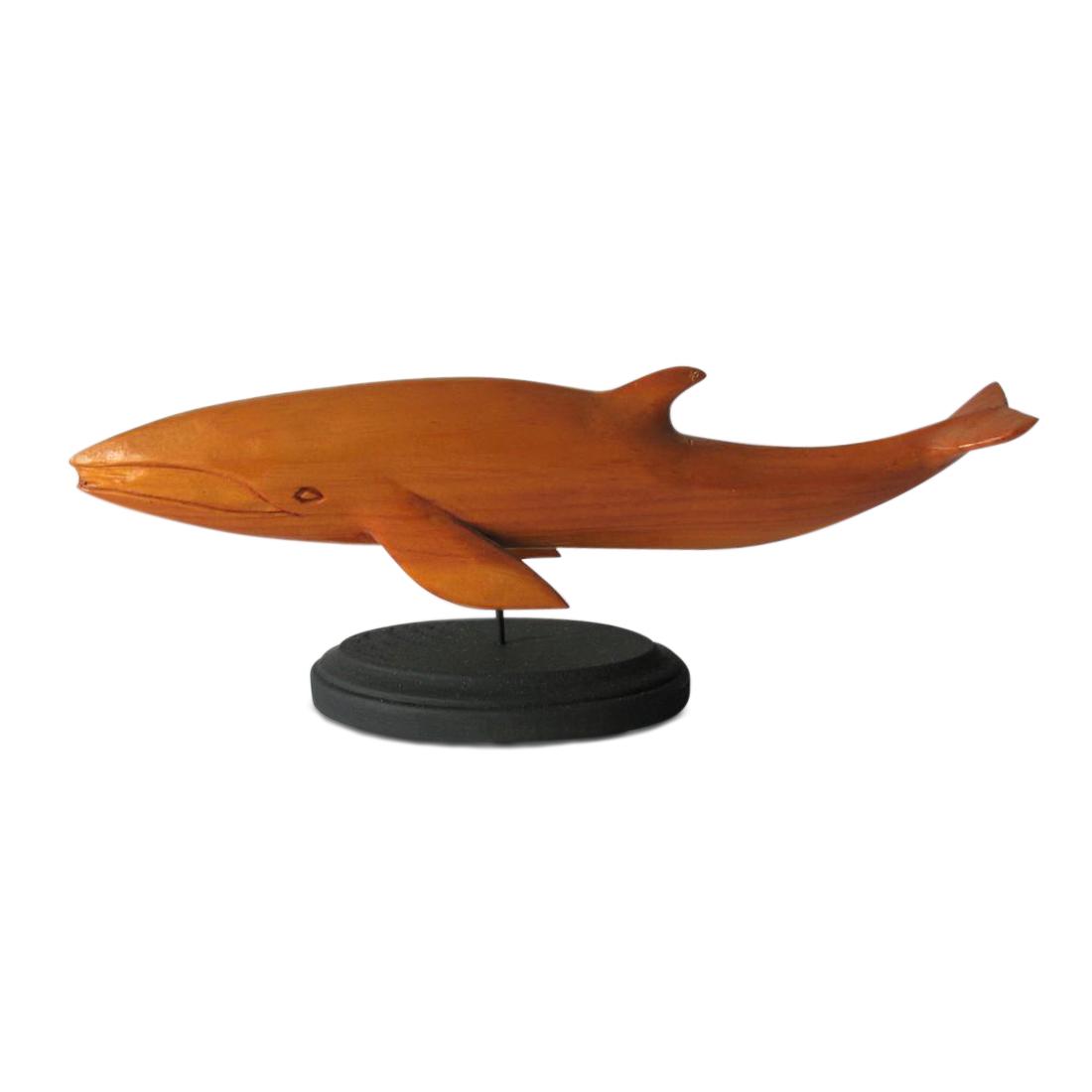 Whale carving.: Title: Whale carving. Date: 1960's Dimensions: 12” long Provenance/Additional Information: Folk art carved whale from Cape Cod. Shipping: Domestic: Flat-rate of $20.00 to anywhere within the contigu
