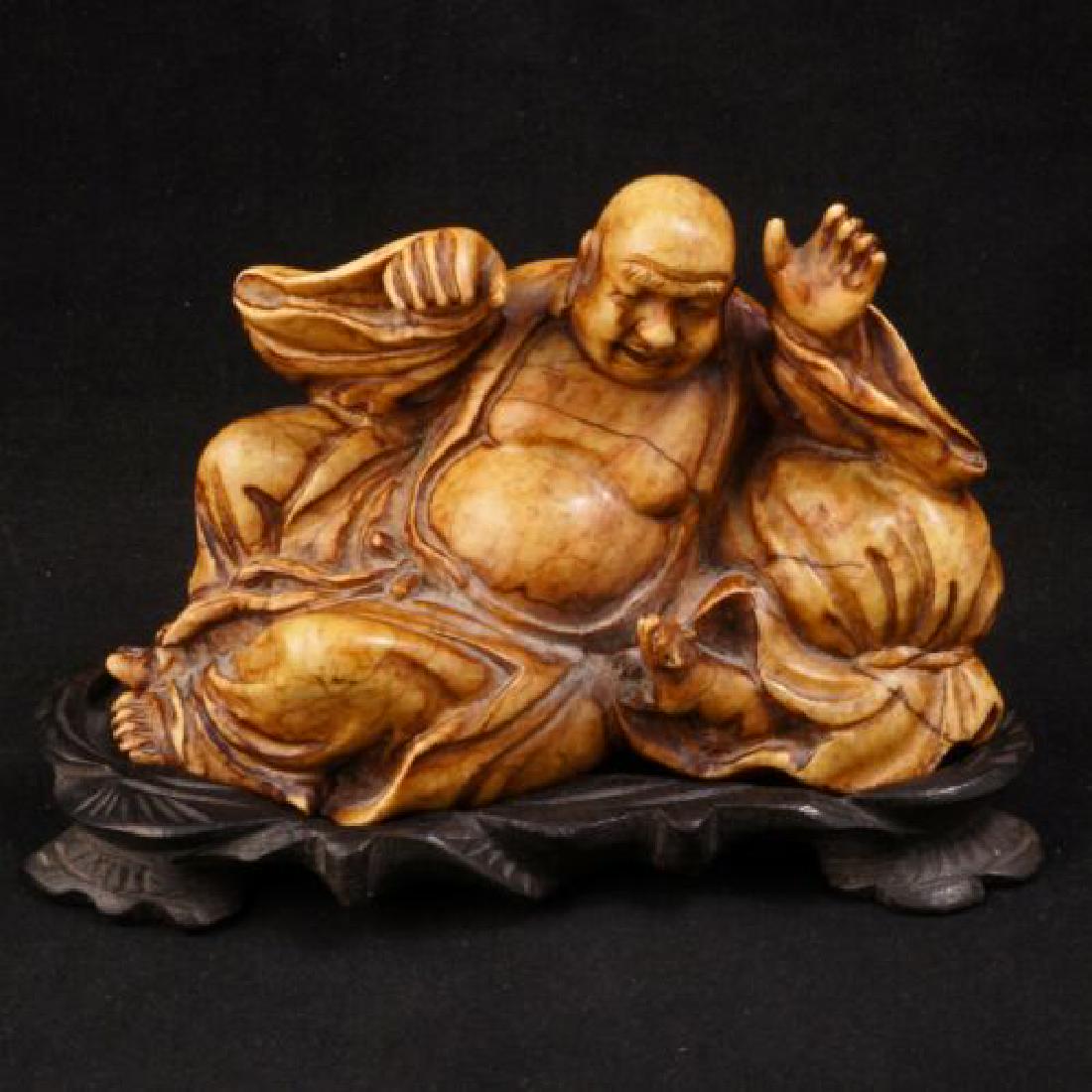 Chinese soapstone carving of a Chinese immortal circa (1 of 6)