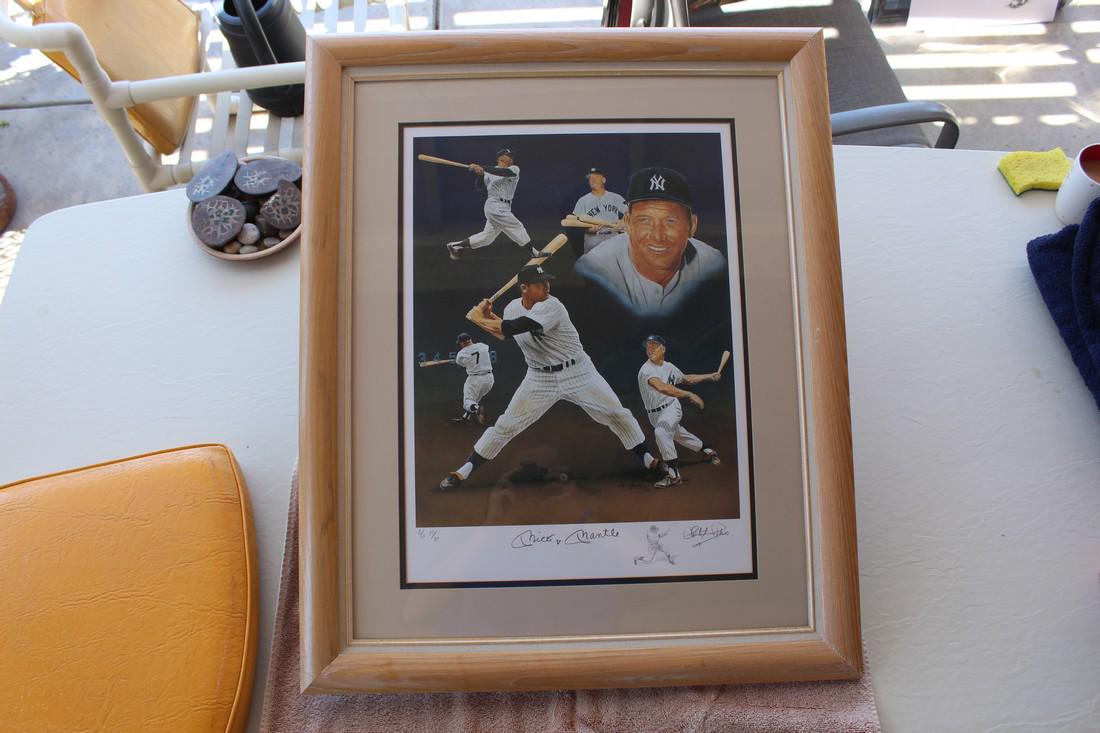 Mickey Mantle museum mounted and framed behind (1 of 5)