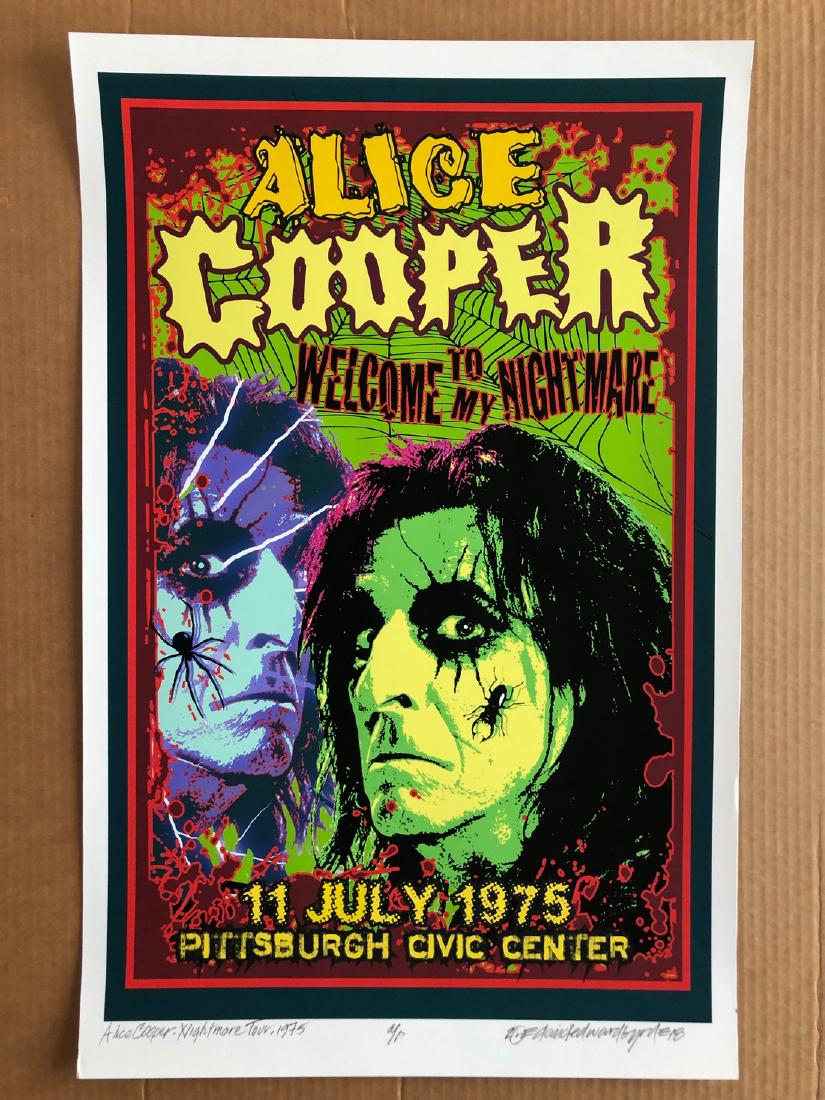 ALICE COOPER WELCOME TO MY NIGHTMARE ARTIST PROOF: Title: ALICE COOPER WELCOME TO MY NIGHTMARE ARTIST PROOF Size/Format: POSTER Additional Info:ALICE COOPER WELCOME TO MY NIGHTMARE ARTIST PROOF. Archival MATTE Paper giclee print by David Edward Byrd -