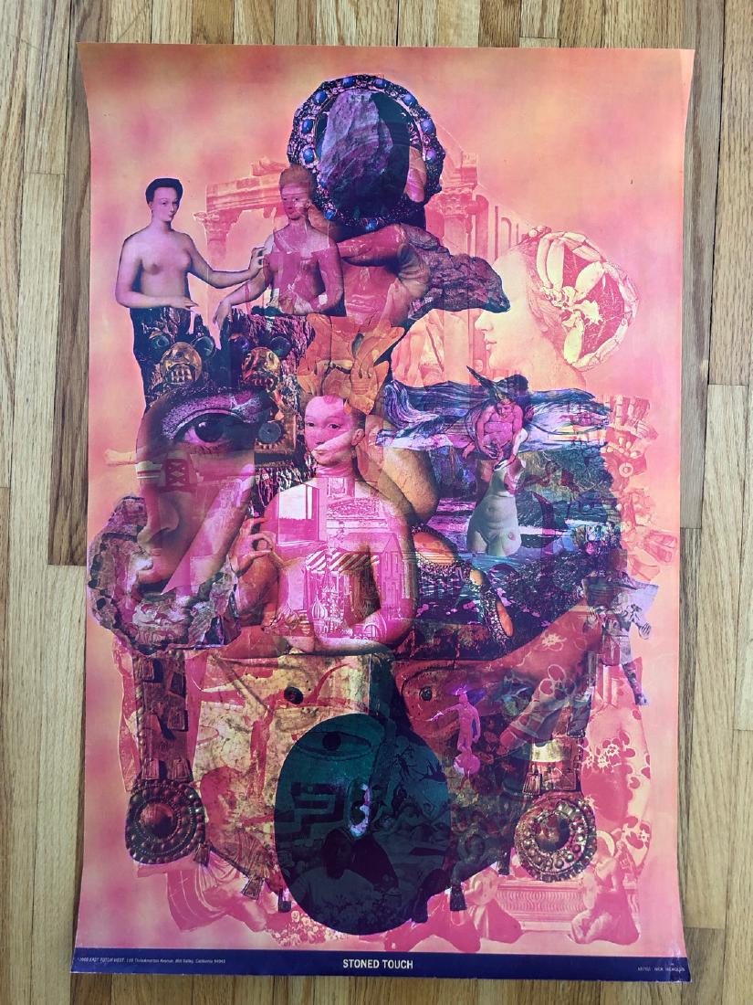 EAST TOTEM WEST STONED TOUCH: Title: EAST TOTEM WEST STONED TOUCH Size/Format: POSTER Additional Info:EAST TOTEM WEST STONED TOUCH. Art by Nick Nickolds. In 1967-1968, a small group of immensely talented people in the San Francisc