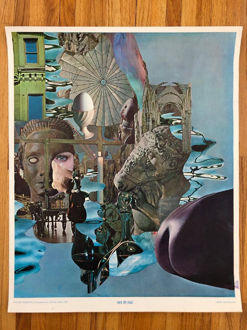 EAST TOTEM WEST ASS ID EGG: Title: EAST TOTEM WEST ASS ID EGG Size/Format: POSTER Additional Info:EAST TOTEM WEST ASS ID EGG. Art by Nick Nickolds. In 1967-1968, a small group of immensely talented people in the San Francisco Ba