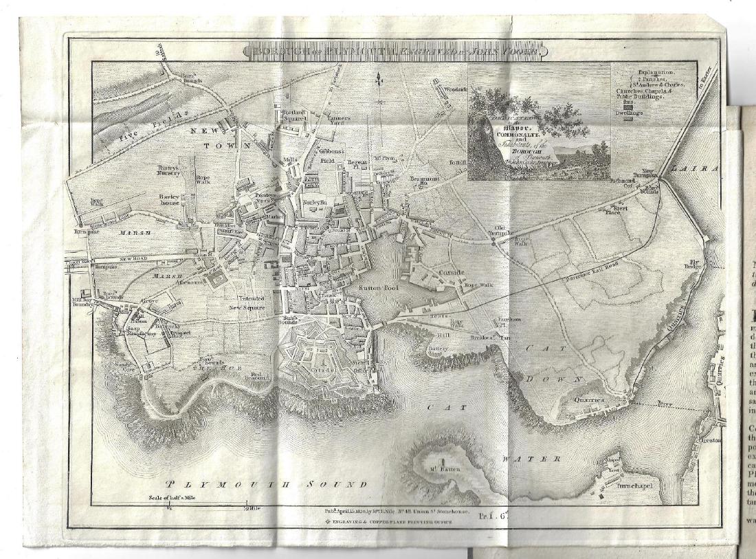 1821 Pamphlet Engineering Plymouth Sound w/ Engravings (1 of 3)