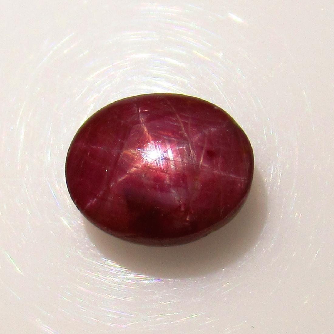 3.40 Ct Genuine Six Line Red Star Ruby Oval Cab (1 of 2)
