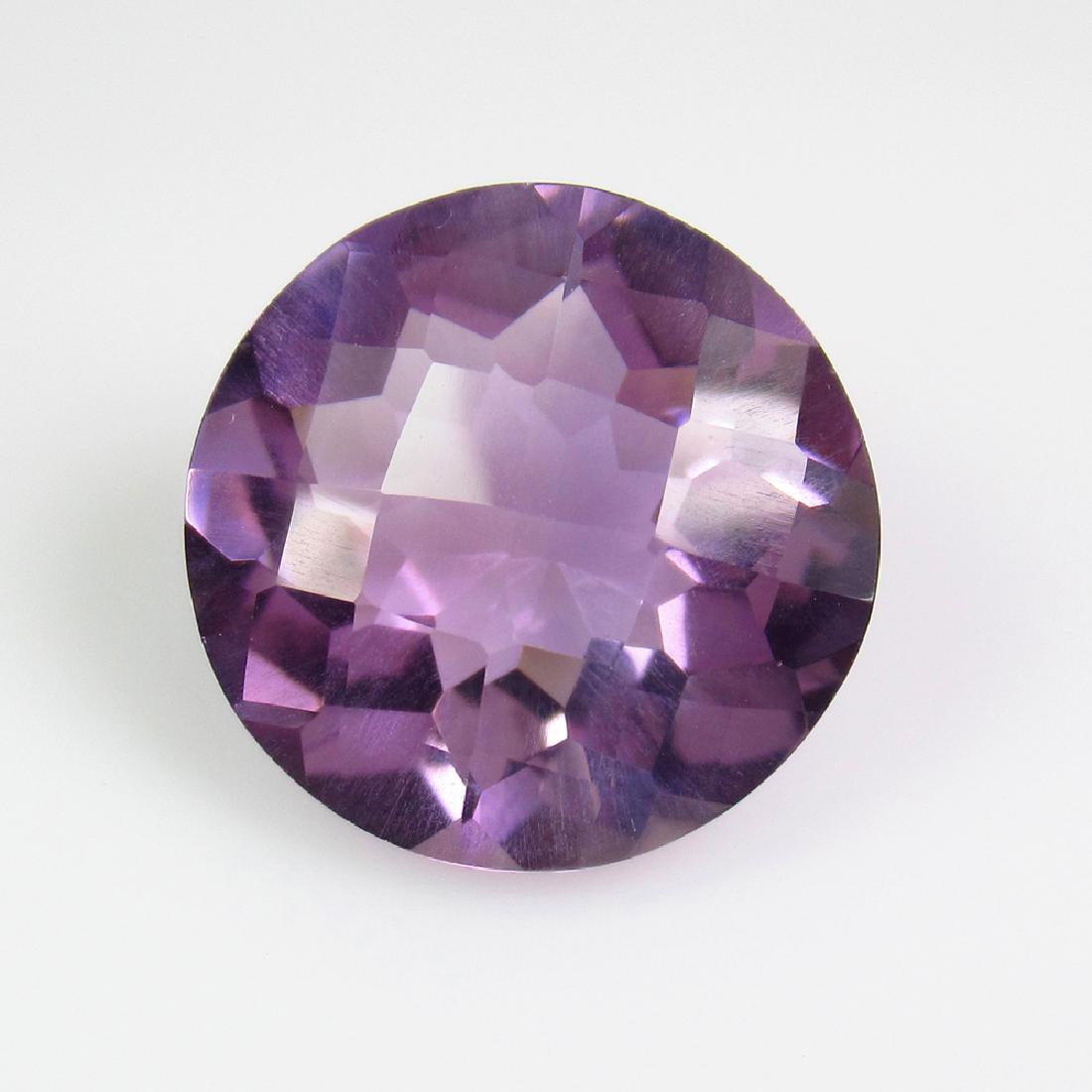 9.30 Ct Genuine Purple Amethyst 15 mm Round Cut (1 of 2)