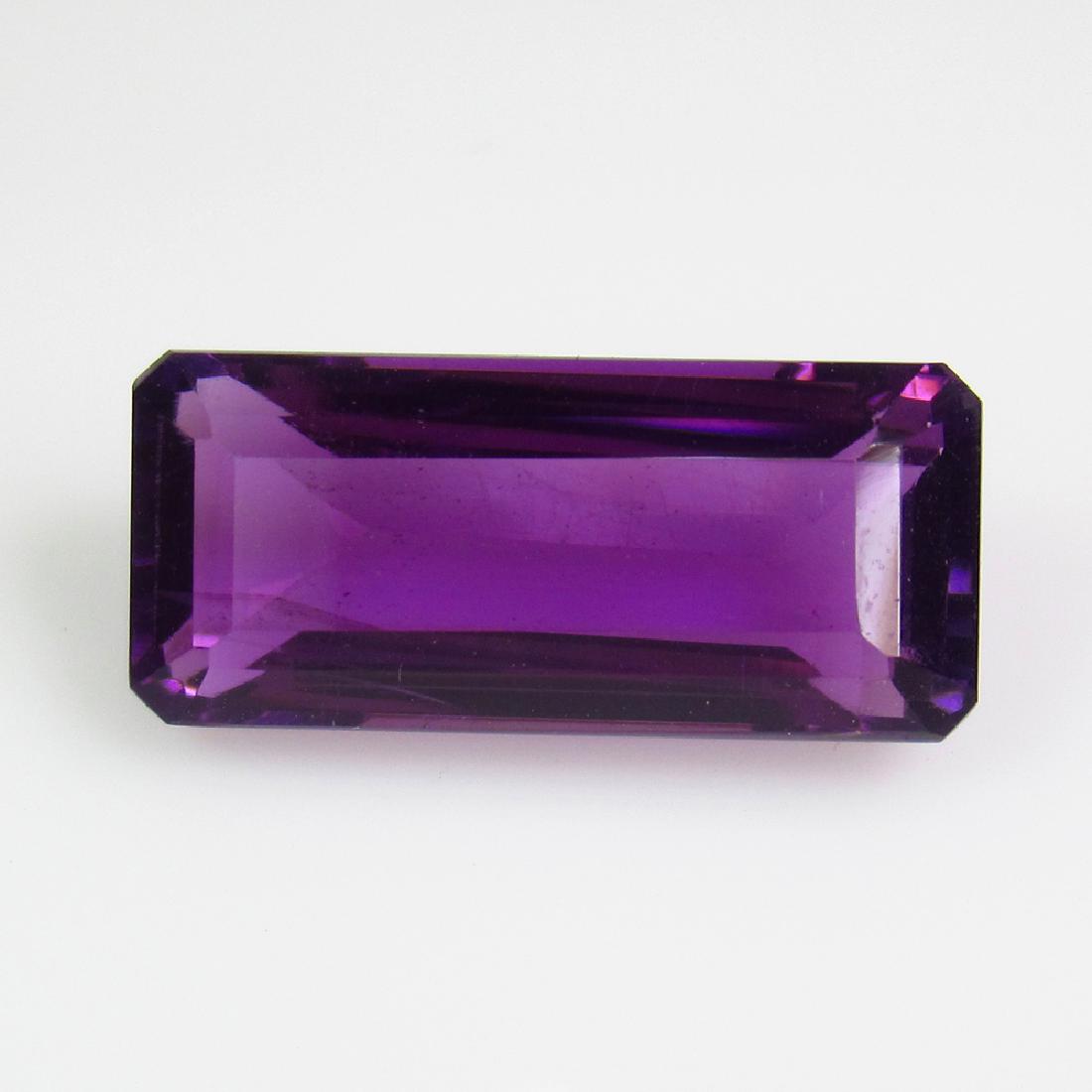 8.57 Ct Genuine Purple Amethyst Long Emerald Cut (1 of 2)