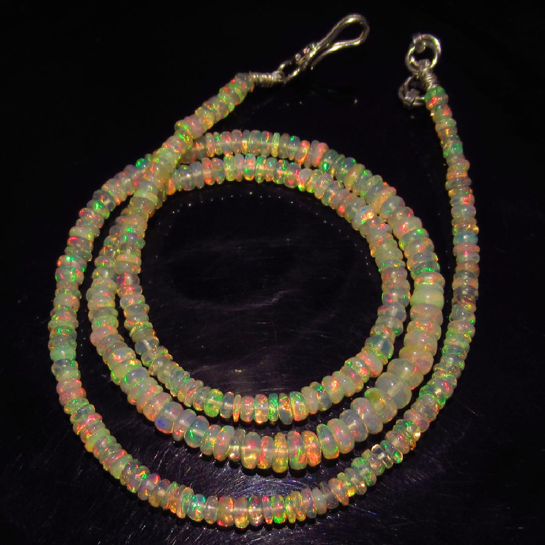 42.63 Ct Genuine 283 Ethiopian Opal Beads 925 Silver (1 of 3)