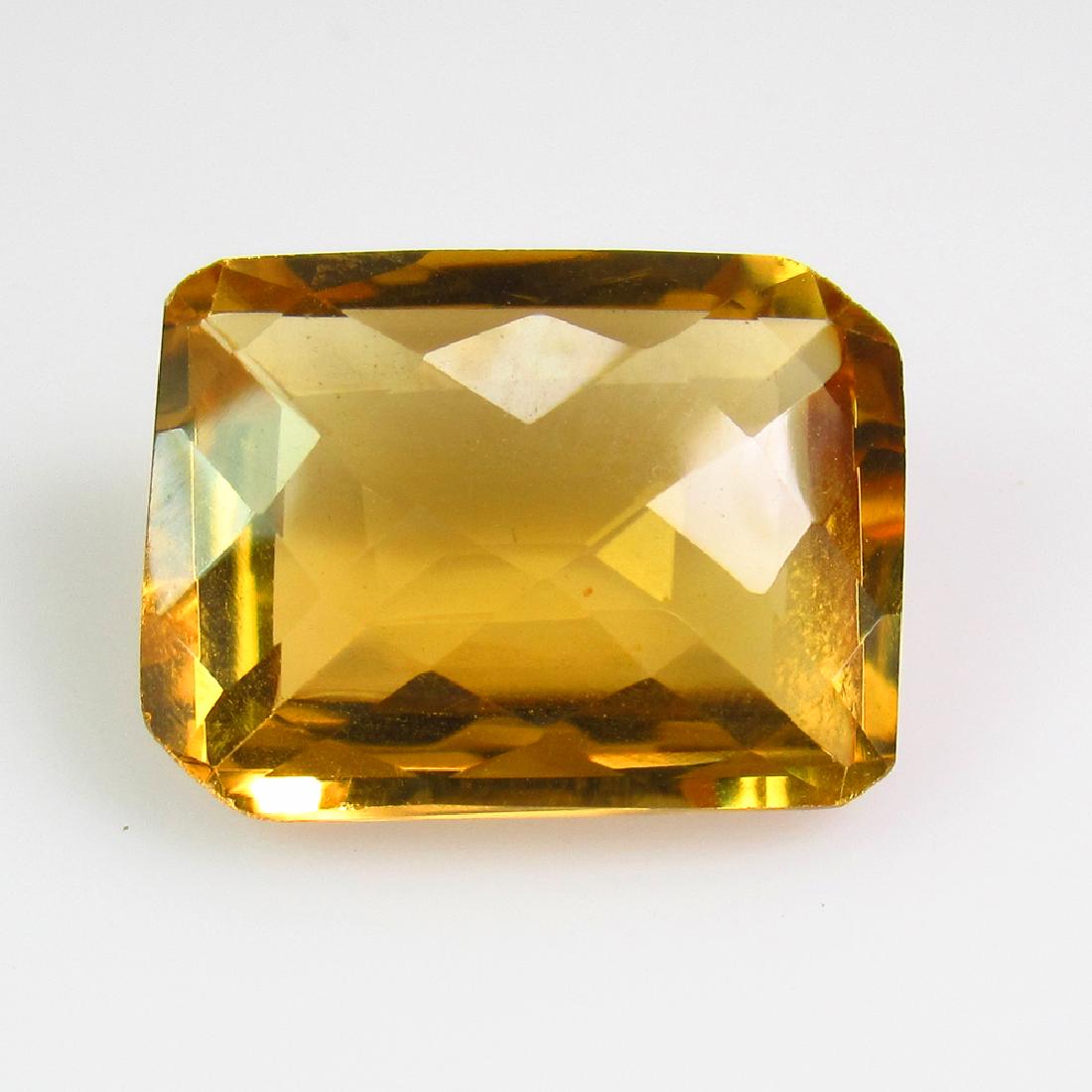 9.71 Ct Genuine Yellow Citrine Octagon Checkerboard Sut: No Reserve! Title: 9.71 Ct Genuine Yellow Citrine Octagon Checkerboard Sut Stone Clarity: VVS Gemstones: Natural Citrine Carat Weights: 9.71 Size/Dimensions: 15.80 x 12.00 x 7.00 mm Top Quality Luster