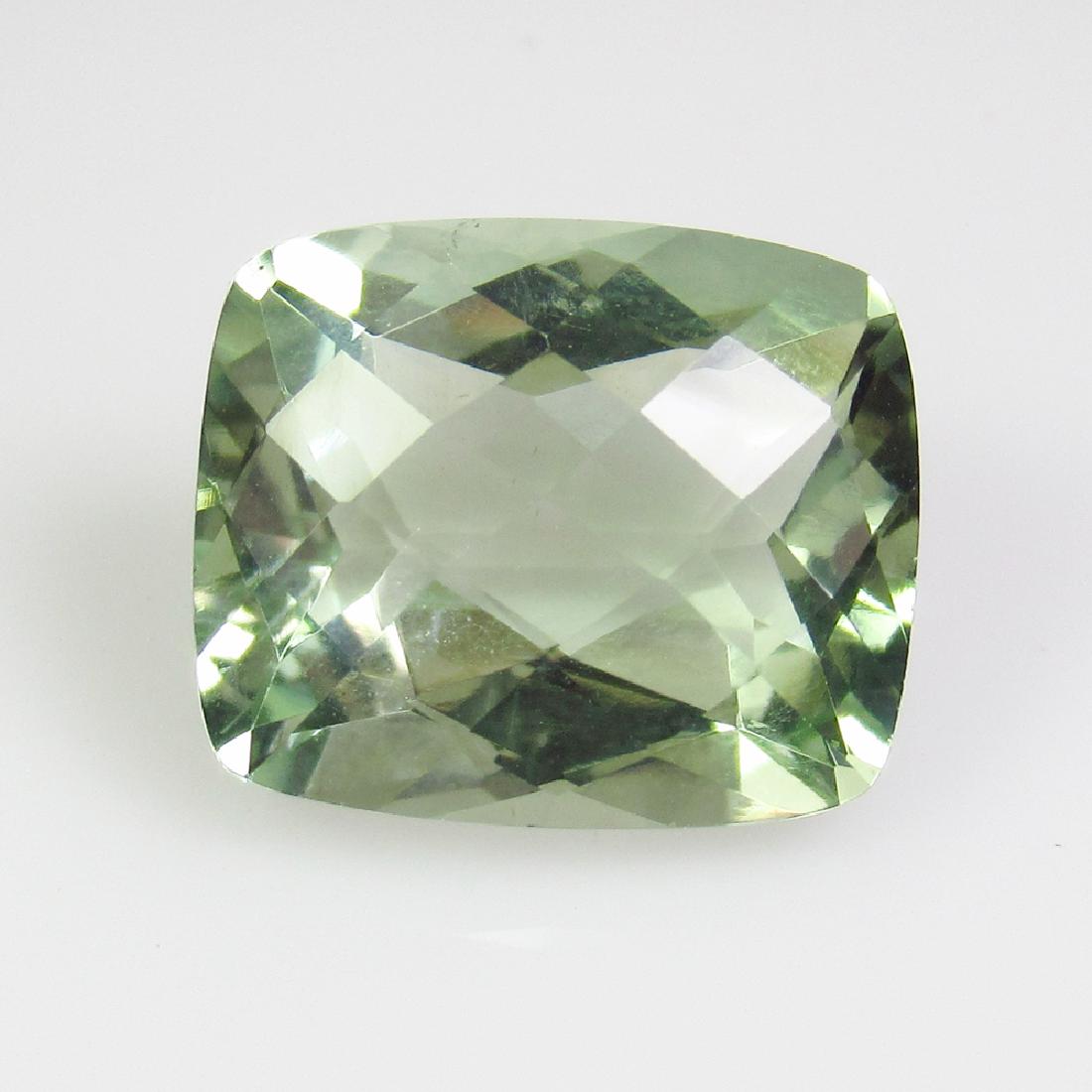 8.87 Ct Genuine Green Amethyst 14X12 mm Cushion Cut (1 of 2)