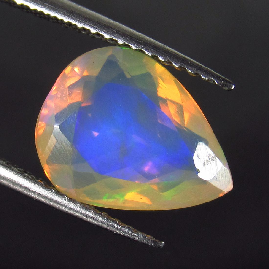 2.18 Ct Genuine Multi-Color Fire Faceted Opal Pear Cut (1 of 3)