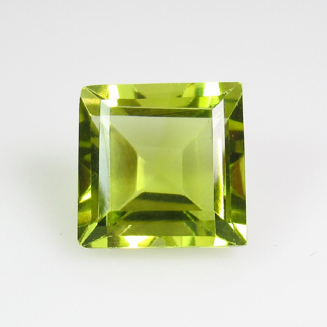 4.58 Ct Genuine Lemon Quartz 10X10 mm Square Cut (1 of 2)
