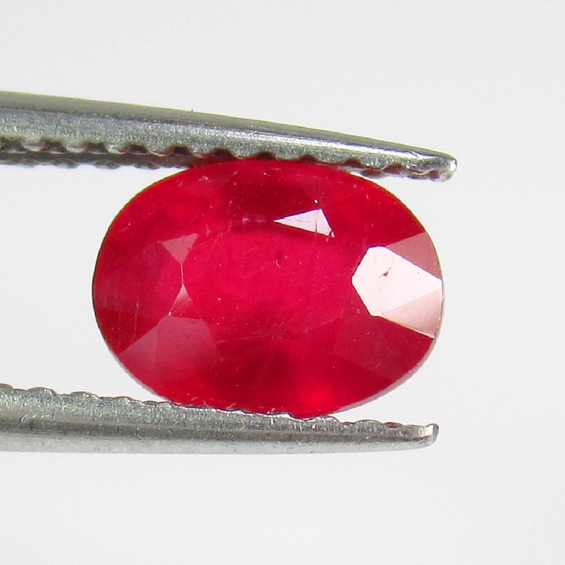 1.32 Ctw Natural Mozambique Red Ruby Oval Cut (1 of 2)