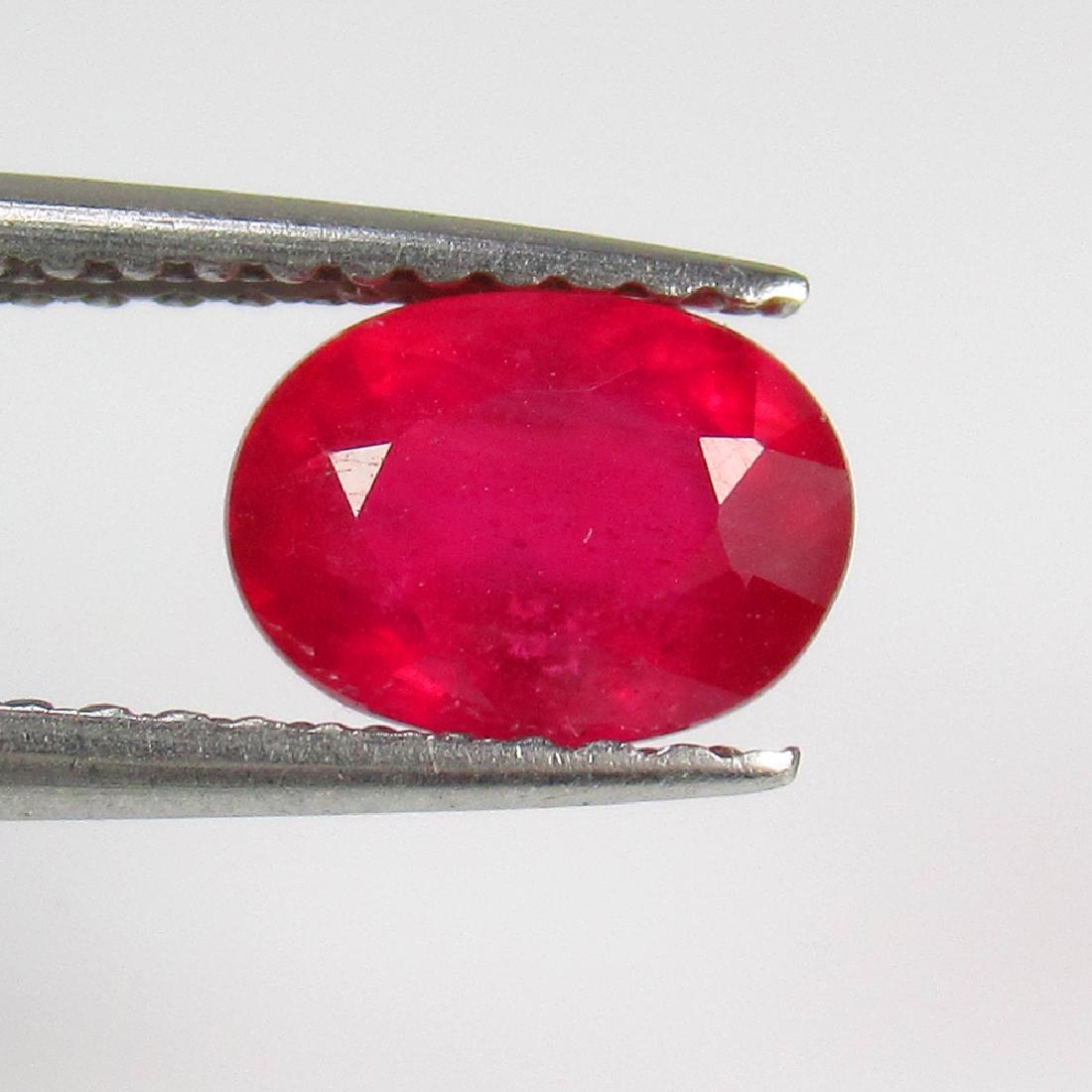 1.57 Ctw Natural Mozambique Red Ruby Oval Cut (1 of 2)