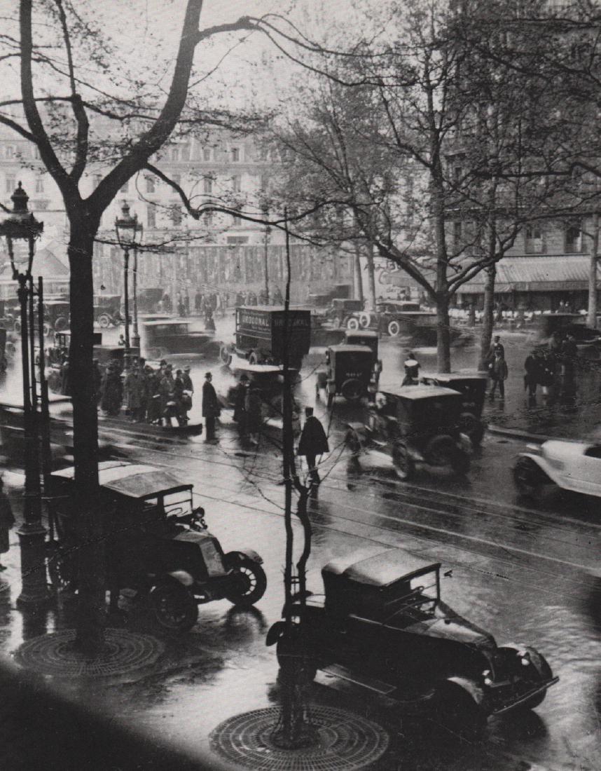 KERTESZ - Boulevard Malesherbes at Midday, 1925: Artist: KERTESZ Print Title: Boulevard Malesherbes at Midday, 1925 Medium:Photoengraving Printed 1970’s in the USA Image size (inches) approx. 9.5 x 7.5” Andre Kertesz (1894-1985) born Kertesz A