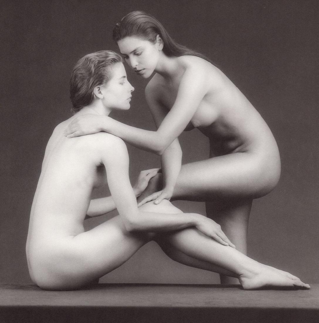 MAPPLETHORPE - Nudes: Artist: MAPPLETHORPE Print Title: Nudes Medium: Duotone Engraving Printed 1989 in the US Image size (inches) approx. 9 x 8.5” Robert Mapplethorpe was an American photographer, known for his stylized