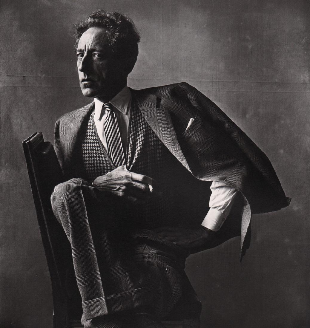 IRVING PENN - Jean Cocteau, Paris, 1948: Artist: IRVING PENN Print Title: Jean Cocteau, Paris, 1948 Medium: Photolitho Printed 1984 in the US Image size (inches) approx. 8 x 7.5” Irving Penn was an American photographer known for his fashi