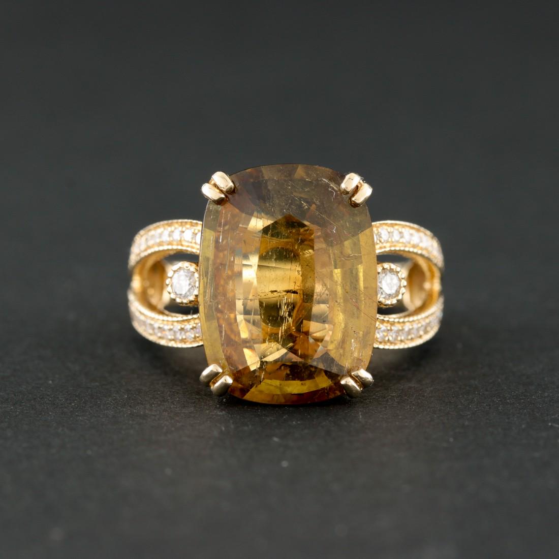 14k Yellow Gold 9.56ct Alexandrite and Diamond (1 of 9)