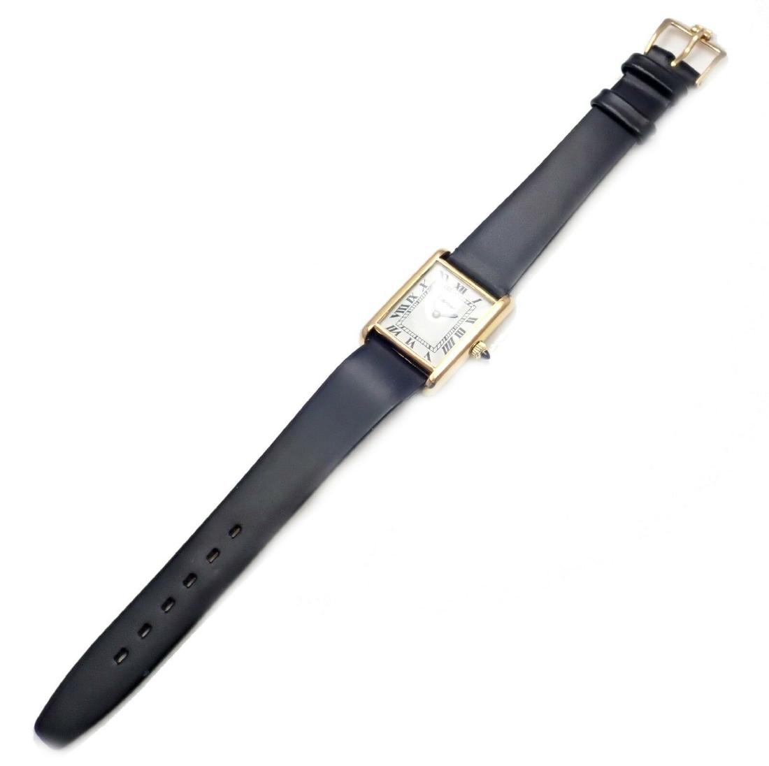 Authentic! Cartier Tank Vermeil Unisex Manual Wind (1 of 6)