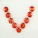 4.23 Ct Natural 9 Reddish Orange Sapphire Oval Necklace