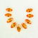 2.98 Ct Natural 9 Orange Sapphire Marquise Necklace Set