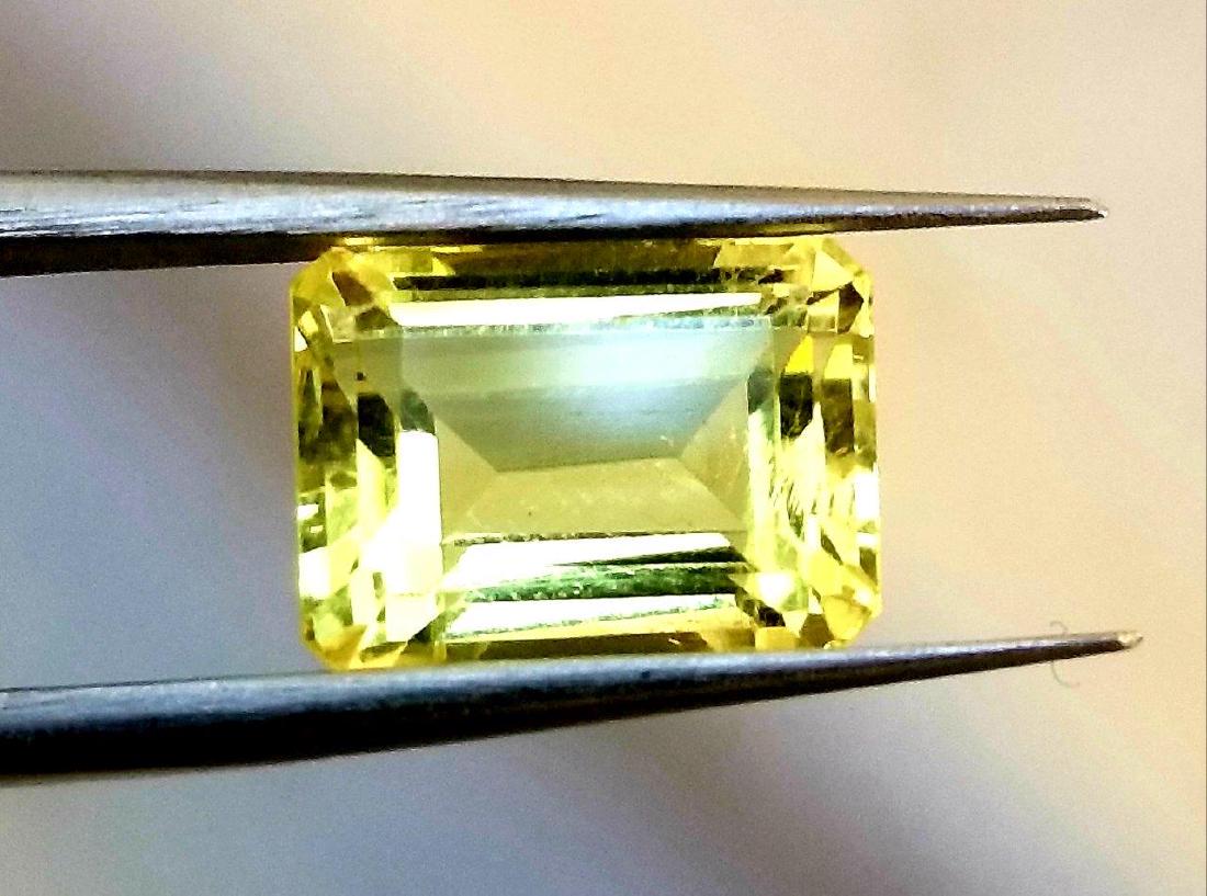 7 Carats Supreme Quality Lemon Yellow Natural Citrine: Title: 7 Carats Supreme Quality Lemon Yellow Natural Citrine Quartz Origin: Pakistan Weight: 7 carats Additional Information: 7 Carats Supreme Quality Lemon Yellow Natural Citrine Quartz Reserve: $30