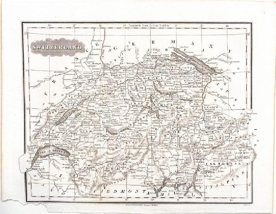 1835 Malte-Brun map of Switzerland -- Switzerland: Title: 1835 Malte-Brun map of Switzerland -- Switzerland Date: 1834, Boston Cartographer: M. Malte-Brun / S. Walker Size: 9.3 x 7.5 in. Additional Information: An attractive and highly detailed map wi
