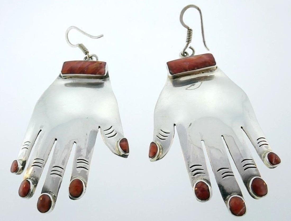 Sterling Silver Agate Vintage Federico Earrings (1 of 8)
