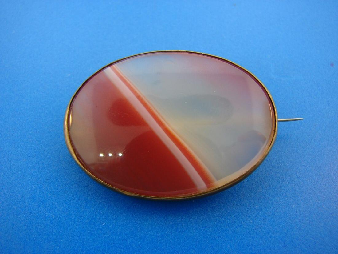 GORGEOUS Victorian Agate Pin (1 of 5)