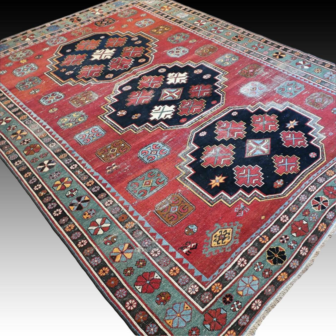 Antique 1800s Caucasian collectors Kazak8.2 x 5.9 (1 of 11)