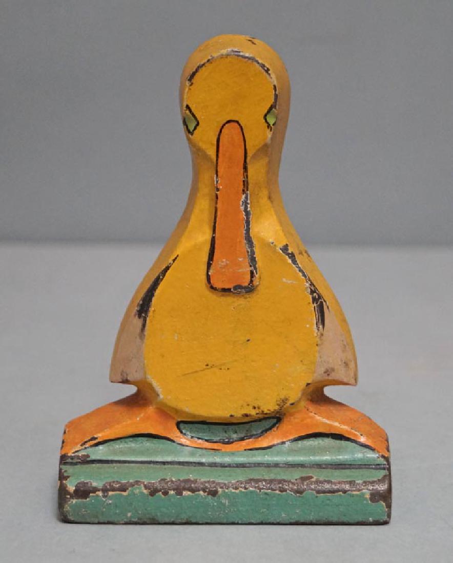 Cast Iron Art Deco Duck Hubley Doorstop: Title: Cast Iron Art Deco Duck Hubley Doorstop Date: Circa 1930’s. Dimensions: 5 1/8" tall x 3 7/8" wide. Provenance/Additional Information: An Antique Cast Iron Art Deco Duck Doorstop. Wonderful de