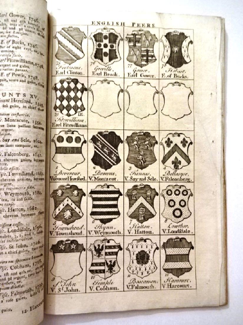 1748 Magazine Heraldry Engravings: “Supplement to the Gentleman’s Magazine for the Year 1748” printed at London, 24 pages plus six engraved plates of heraldic arms. Other interesting content including on rockets. Very Good, creas