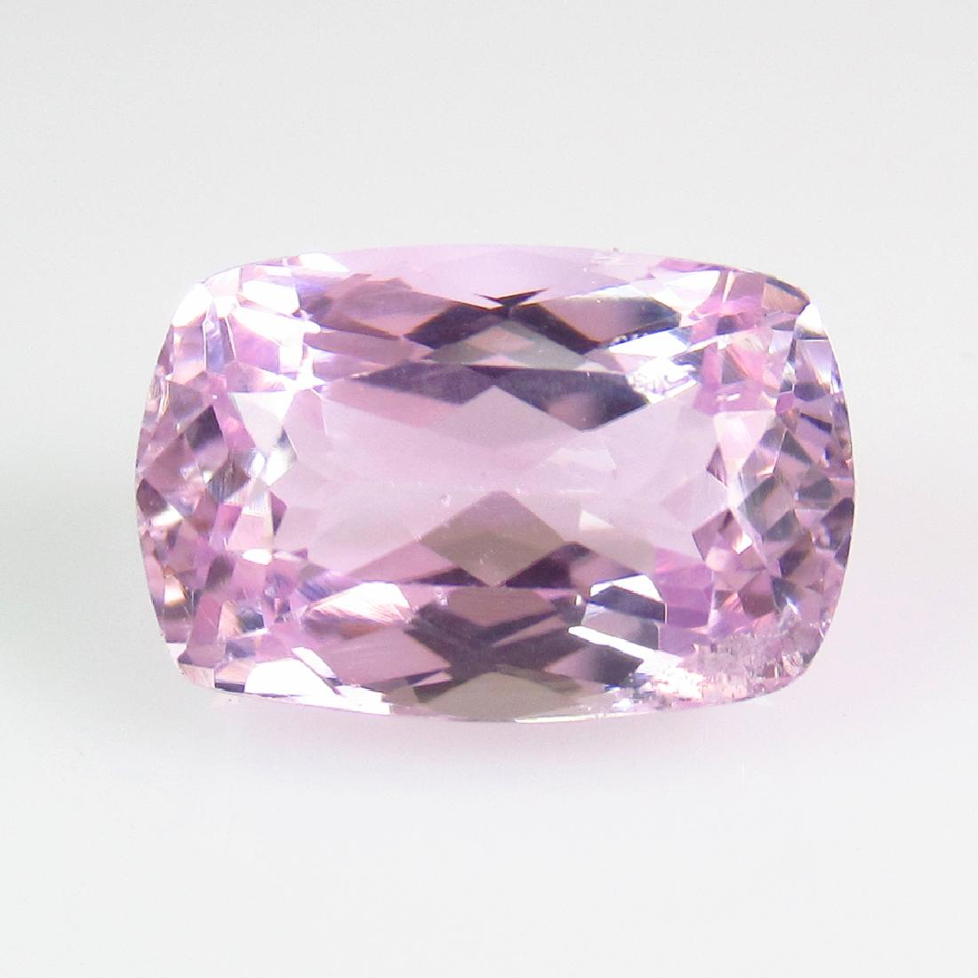 5.79 Ct Genuine Sweet Pink Kunzite 12X8 mm Cushion Cut (1 of 2)