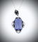 Necklace and Pendant w Violet Jade, Amethyst, CZs &