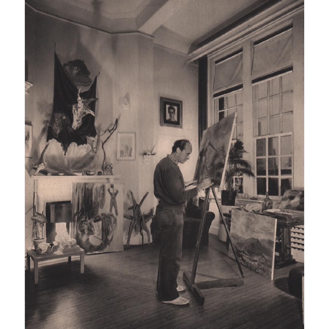 GEORGE PLATT-LYNES - Artist at his Easel: No Reserve! Artist: GEORGE PLATT-LYNES Print Title: Artist at his Easel Medium: Sheet-fed Gravure Printing Date: 1940's Printed in France Image Size: 7.75 X 9 inches George Platt Lynes (1907 – 1955)