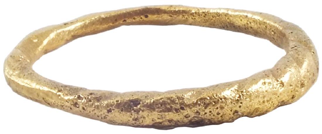 VIKING TWISTED RING C.866-1067 A.D. SIZE 8 1/2: Cambridgeshire England where the Vikings first invaded and conquered the Anglo Saxon natives. Size 8 ½, tapering from the bottom. Bold rope twist motif the top half circumference. The spiral or helix