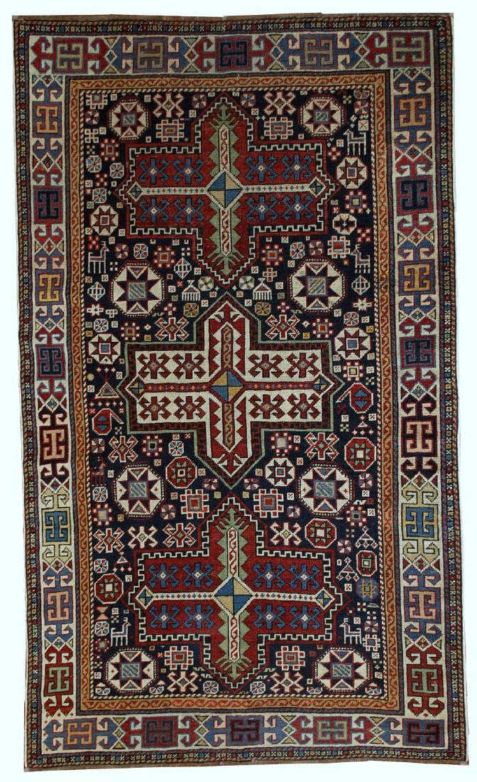 Handmade antique Caucasian Akstafa rug 3.6' x 5.6' ( (1 of 1)