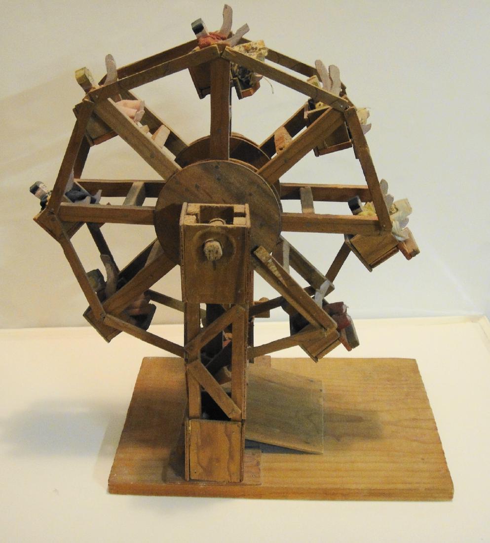 Folk Art Ferris Wheel With Passengers (1 of 5)