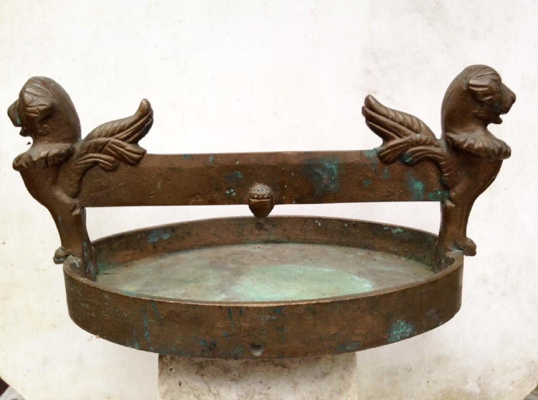 C 1900 Cast Brass Bootscraper With Winged Lions (1 of 8)