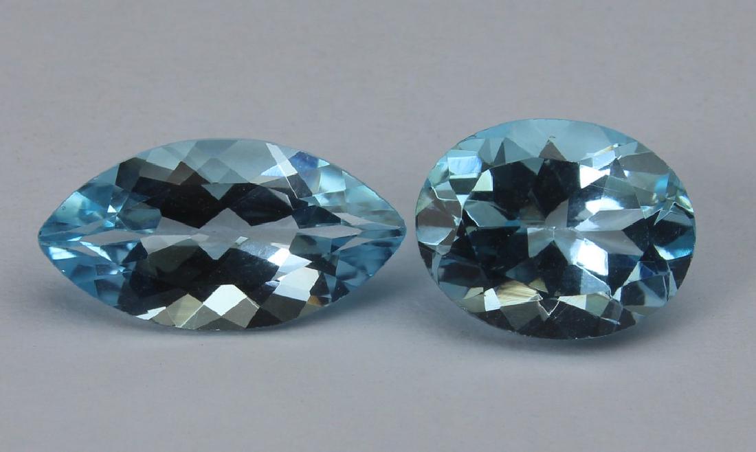 5.93 Ct Natural Sky Blue Topaz Set (1 of 4)